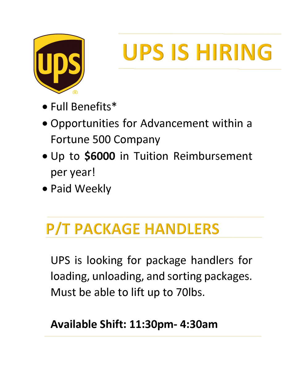 UPS Job Fair Humber Communiqué